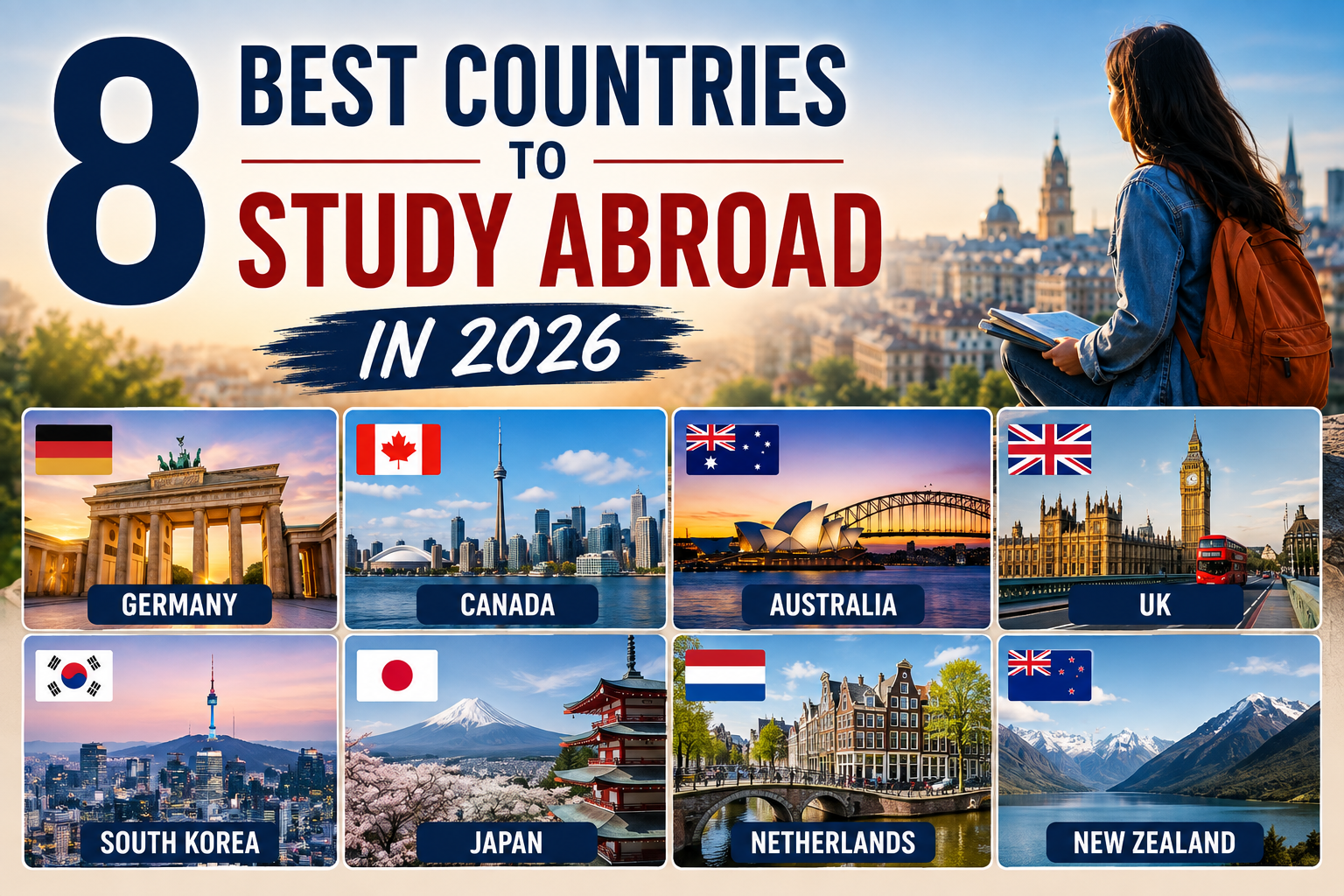 8 Best Countries to Study Abroad in 2026: Fees, Scholarships, and Work Rights