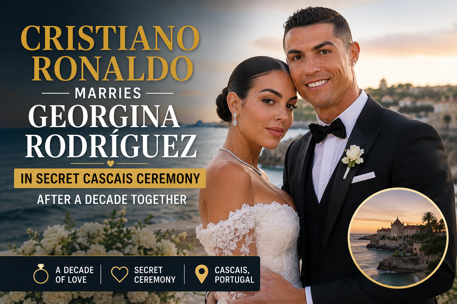 Cristiano Ronaldo Marries Georgina Rodríguez in Secret Cascais Ceremony After a Decade Together