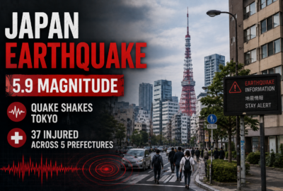 Japan Earthquake Today: 5.9 Magnitude Quake Shakes Tokyo, 37 Injured Across 5 Prefectures