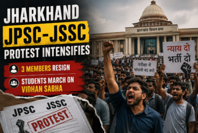 Jharkhand JPSC-JSSC Protest Intensifies: 3 Members Resign, Students March on Vidhan Sabha