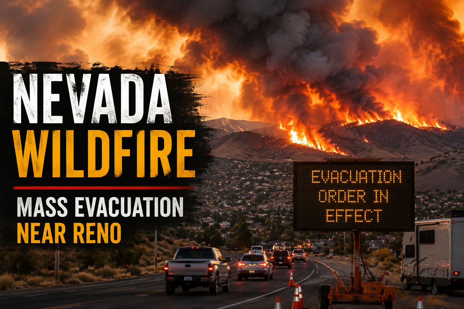 Nevada Wildfire: Hawk Fire Burns 15,000 Acres Near Reno, 90,000 Residents Told to Evacuate