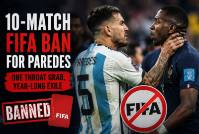 One Throat Grab, Year-Long Exile: Paredes Hit With 10-Match FIFA Ban After World Cup Final Brawl