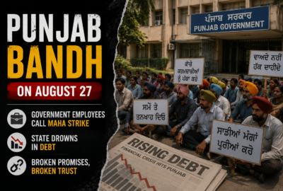 Punjab Bandh on August 27: Government Employees Call Maha Strike as State Drowns in Debt and Broken Promises