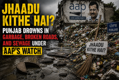 Jhaadu Kithe Hai? Punjab Drowns in Garbage, Broken Roads, and Sewage Under AAP’s Watch