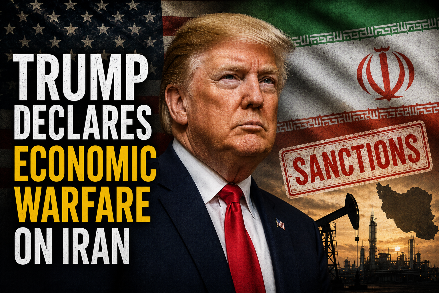 Trump Declares Economic Warfare on Iran, Threatens Sanctions on Nations Backing Tehran