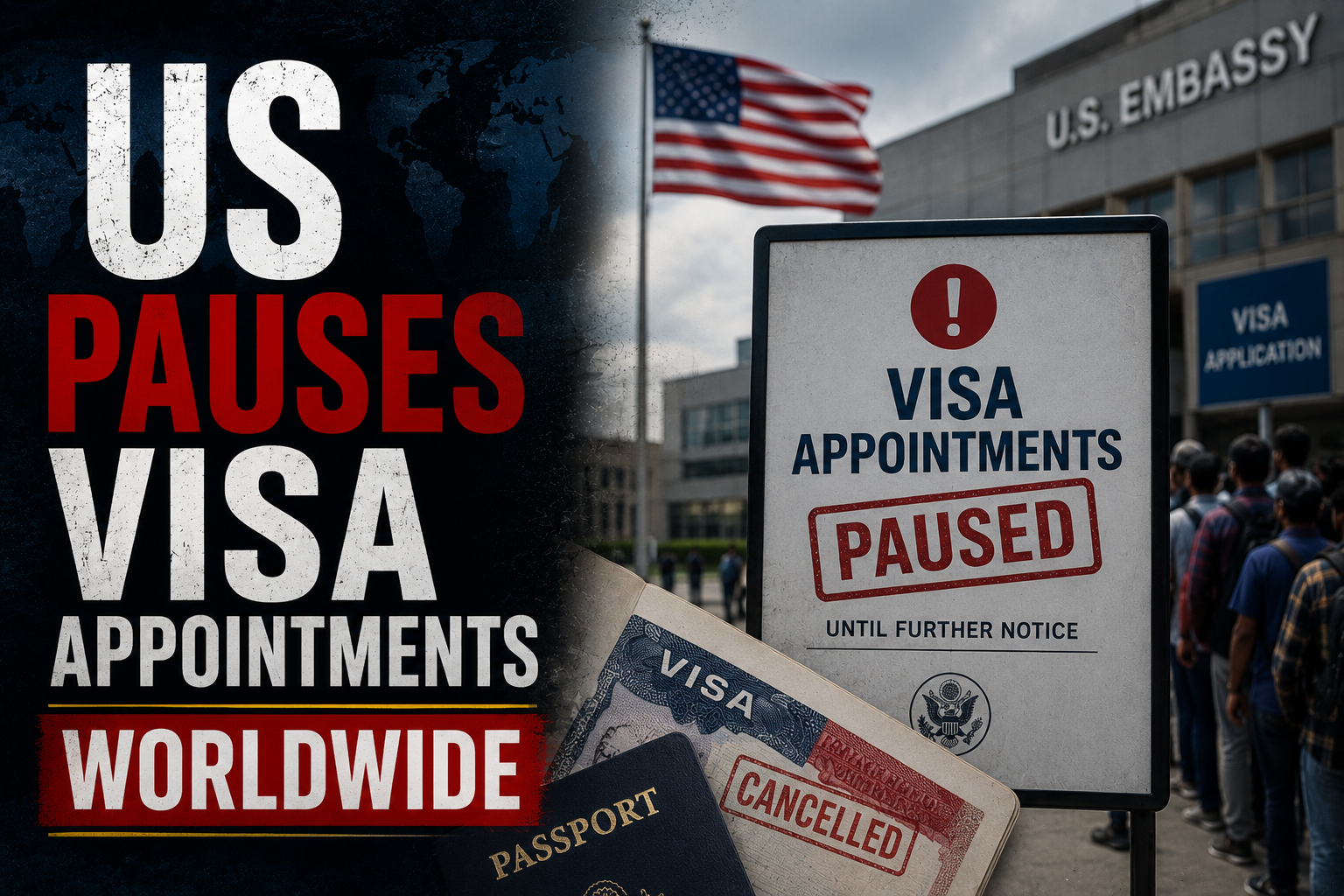US Pauses Visa Appointments Worldwide: The Real Reasons Behind the Global Freeze and What It Means for Millions