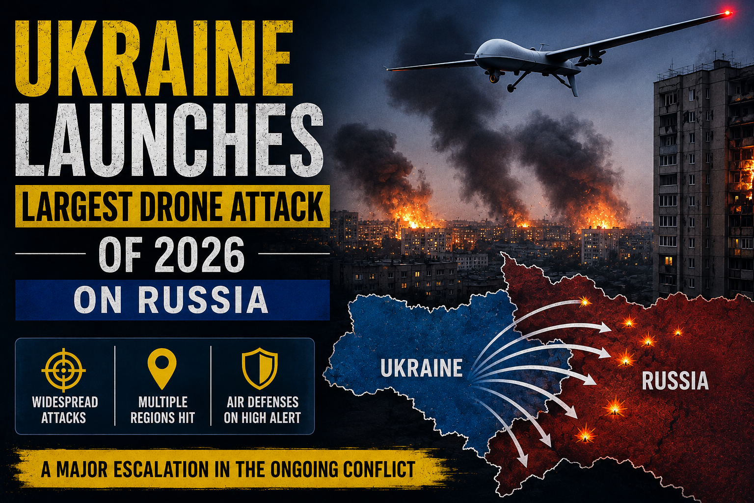 Ukraine Launches Largest Drone Attack of 2026 on Russia: 6 Killed, 822 Drones Intercepted