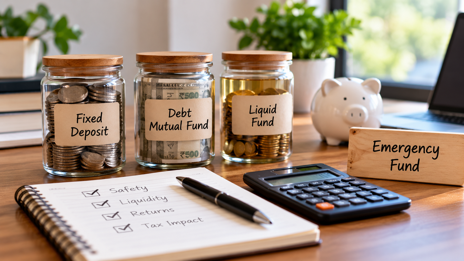 Fixed Deposit vs Debt Mutual Fund vs Liquid Fund: Where Should Your Emergency Money Sit