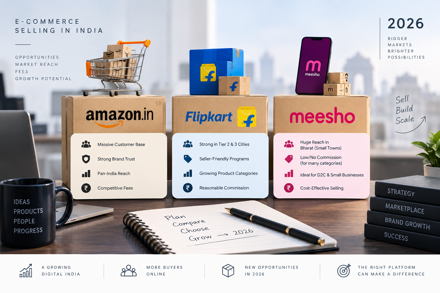 Amazon India vs Flipkart vs Meesho: Which Platform Should You Sell On in 2026