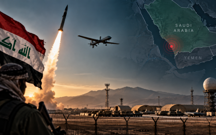 Houthis Claim Ballistic Missile and Drone Strike on Saudi Military Base, Escalating Regional Tensions